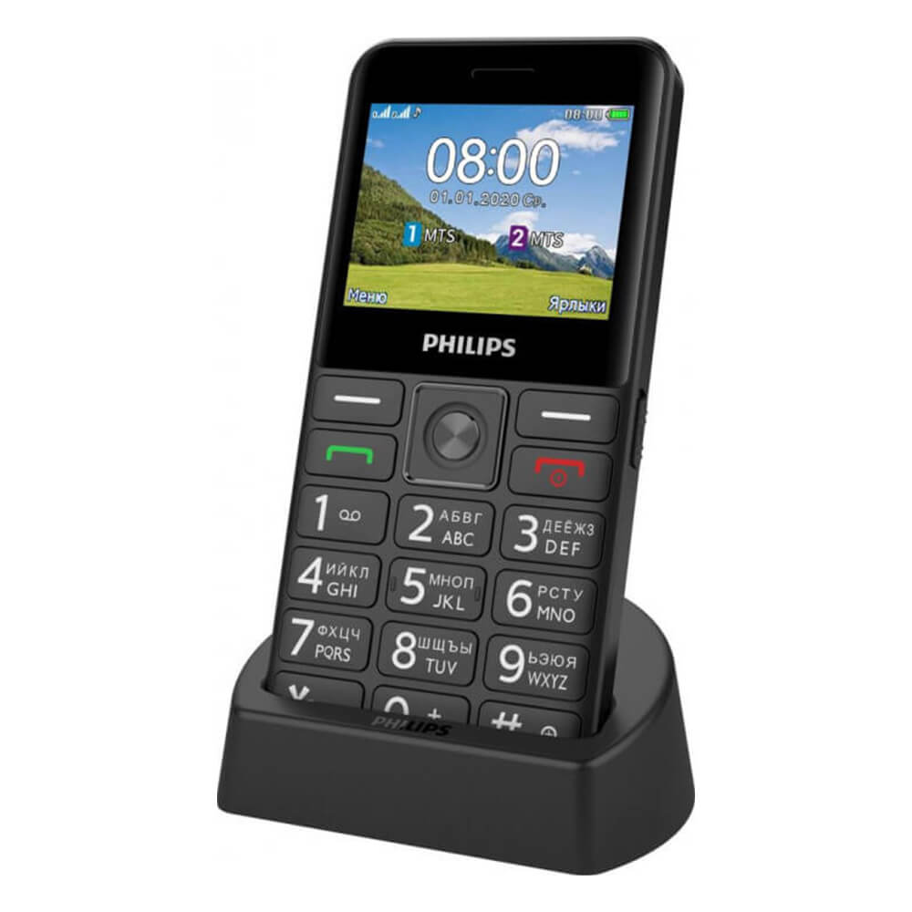 Мобильный телефон Philips Xenium E207 черный_0